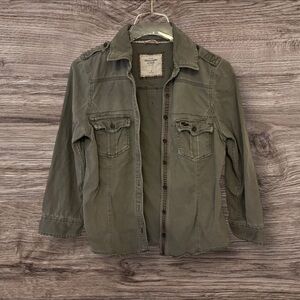 Abercrombie & Fitch Olive Green Utility Jacket Size M (2008–2013 Era)